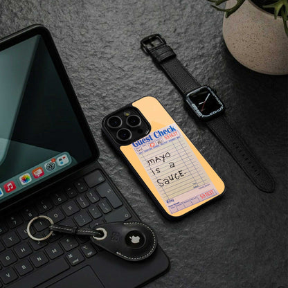 mayo is a sauce back phone cover | glass case for iphone 13 pro max