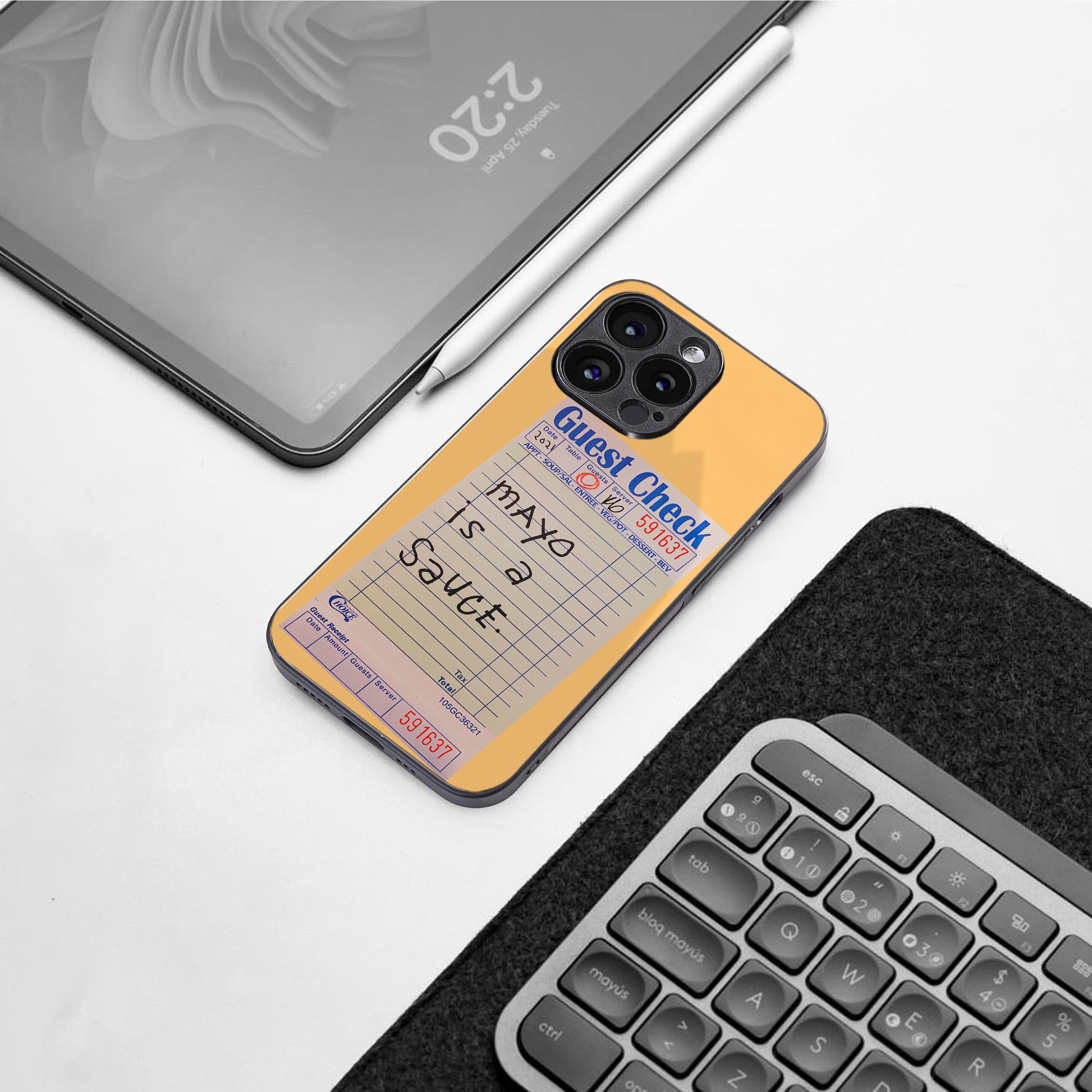 mayo is a sauce back phone cover | glass case for iphone 16 pro