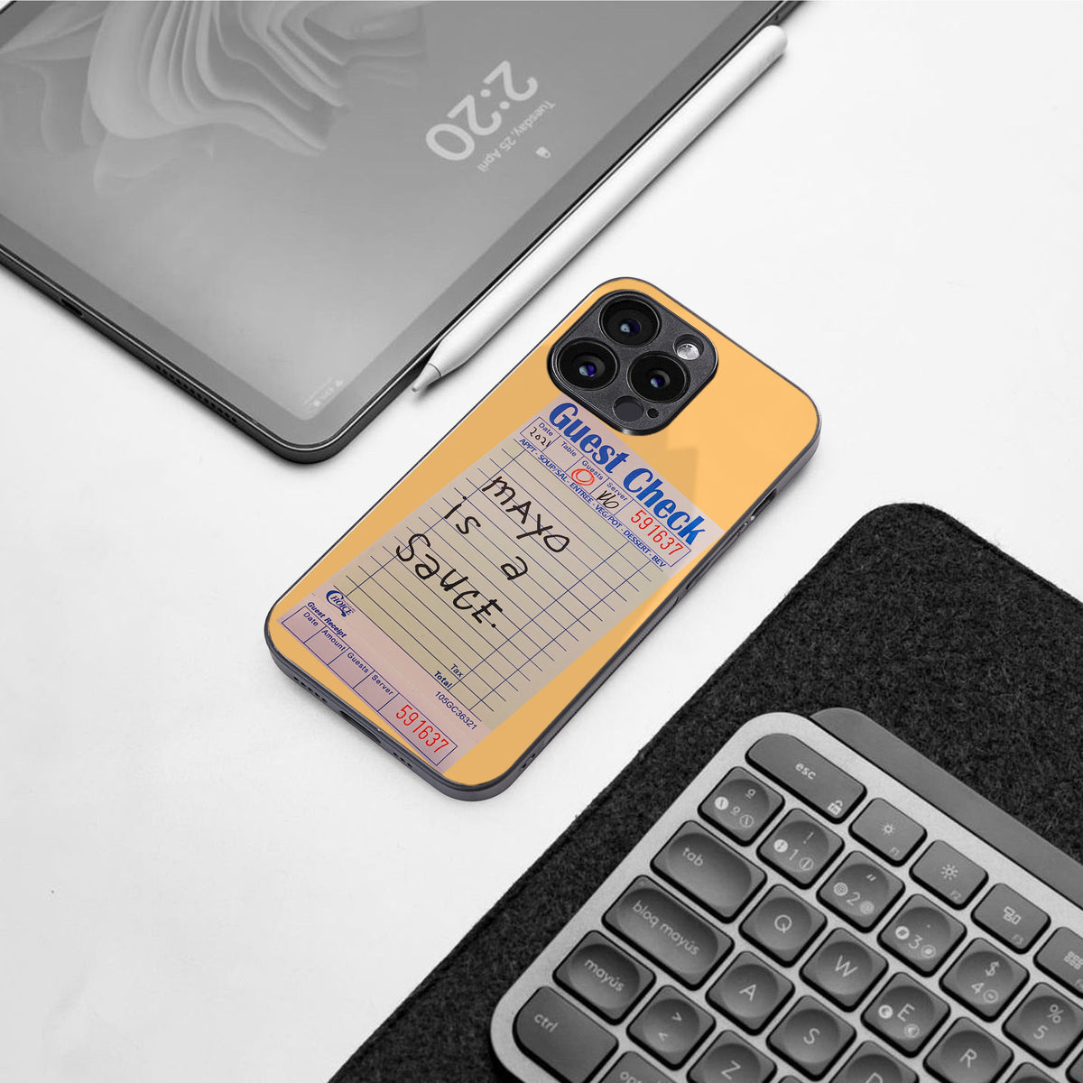 mayo is a sauce back phone cover | glass case for iphone 16 pro