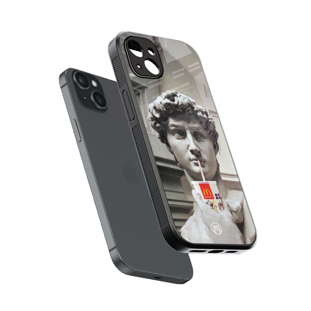 mc david back phone cover | glass case for iphone 15 plus