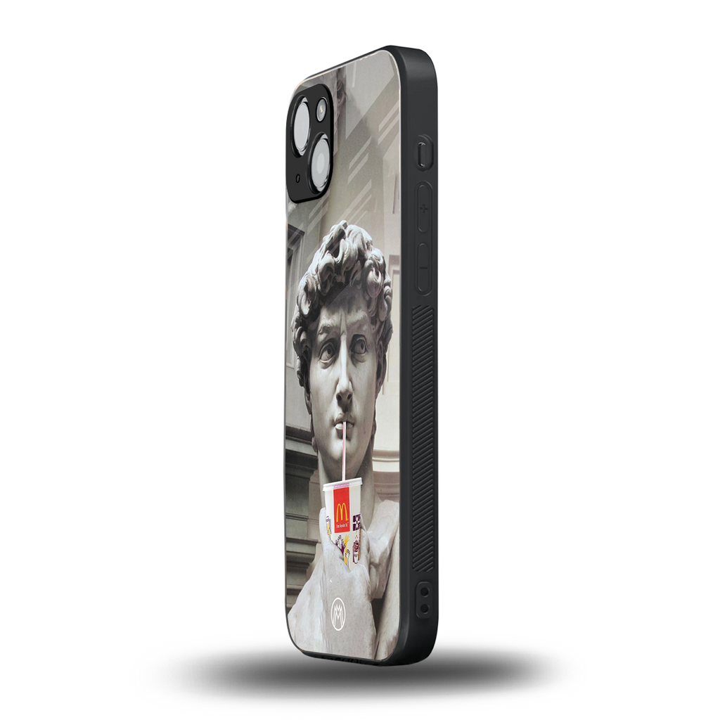 mc david back phone cover | glass case for iphone 15 plus