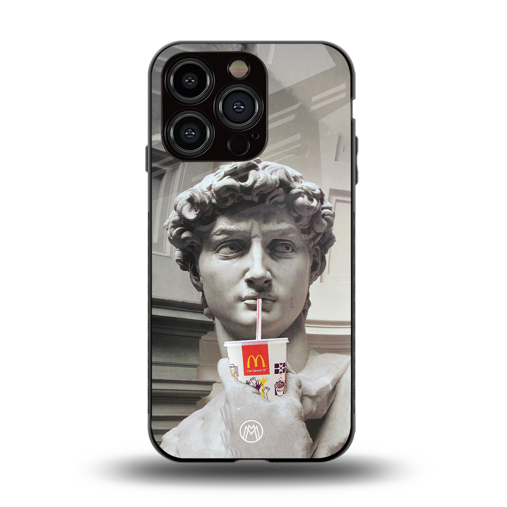 mc david back phone cover | glass case for iphone 15 pro
