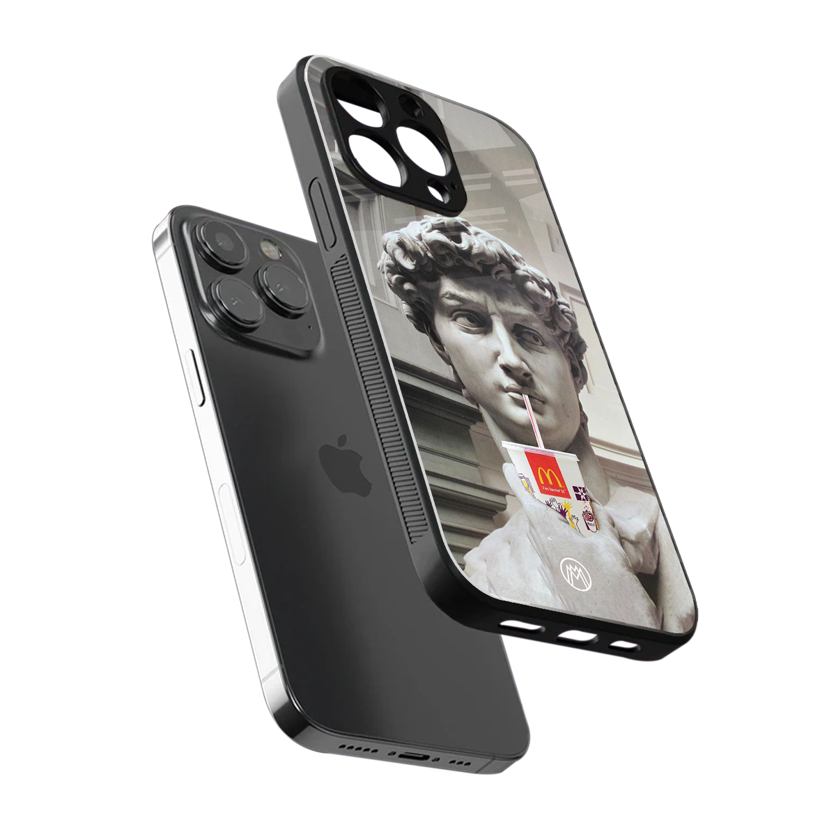 mc david back phone cover | glass case for iphone 14 pro