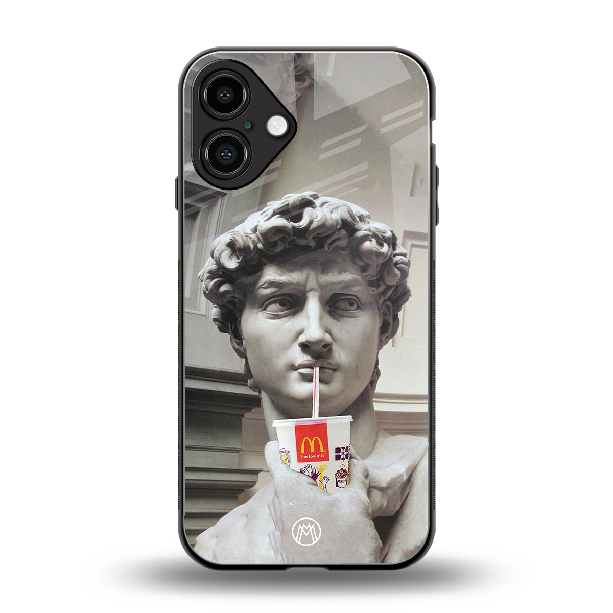 mc david back phone cover | glass case for iphone 16 plus