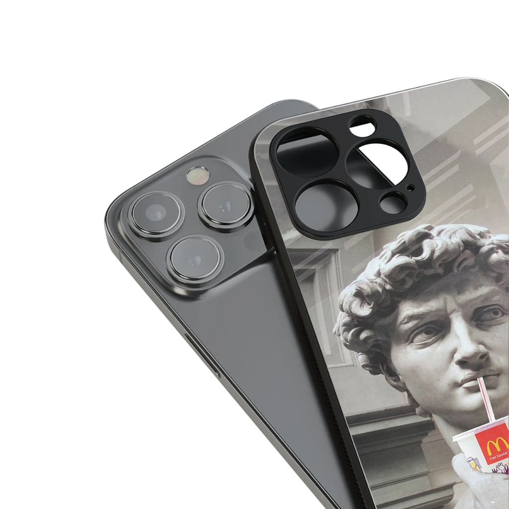 mc david back phone cover | glass case for iphone 14 pro