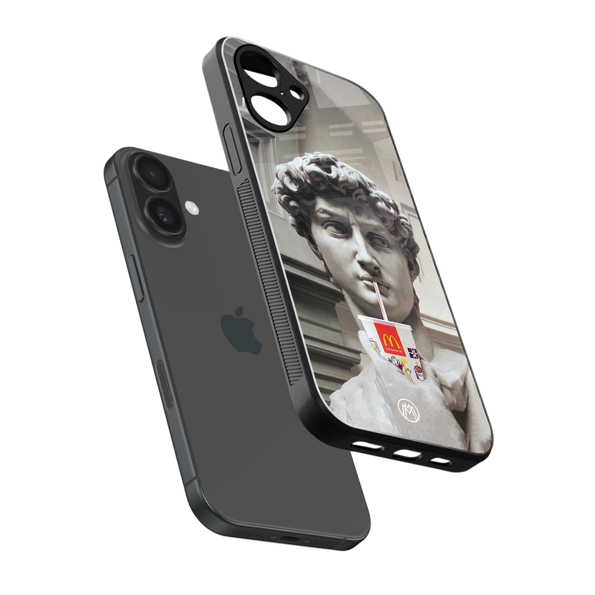 mc david back phone cover | glass case for iphone 16