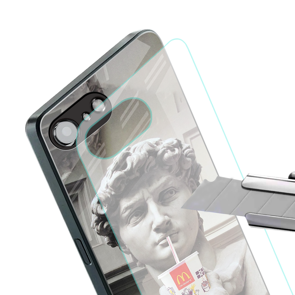 mc david back phone cover | glass case for iphone 16e