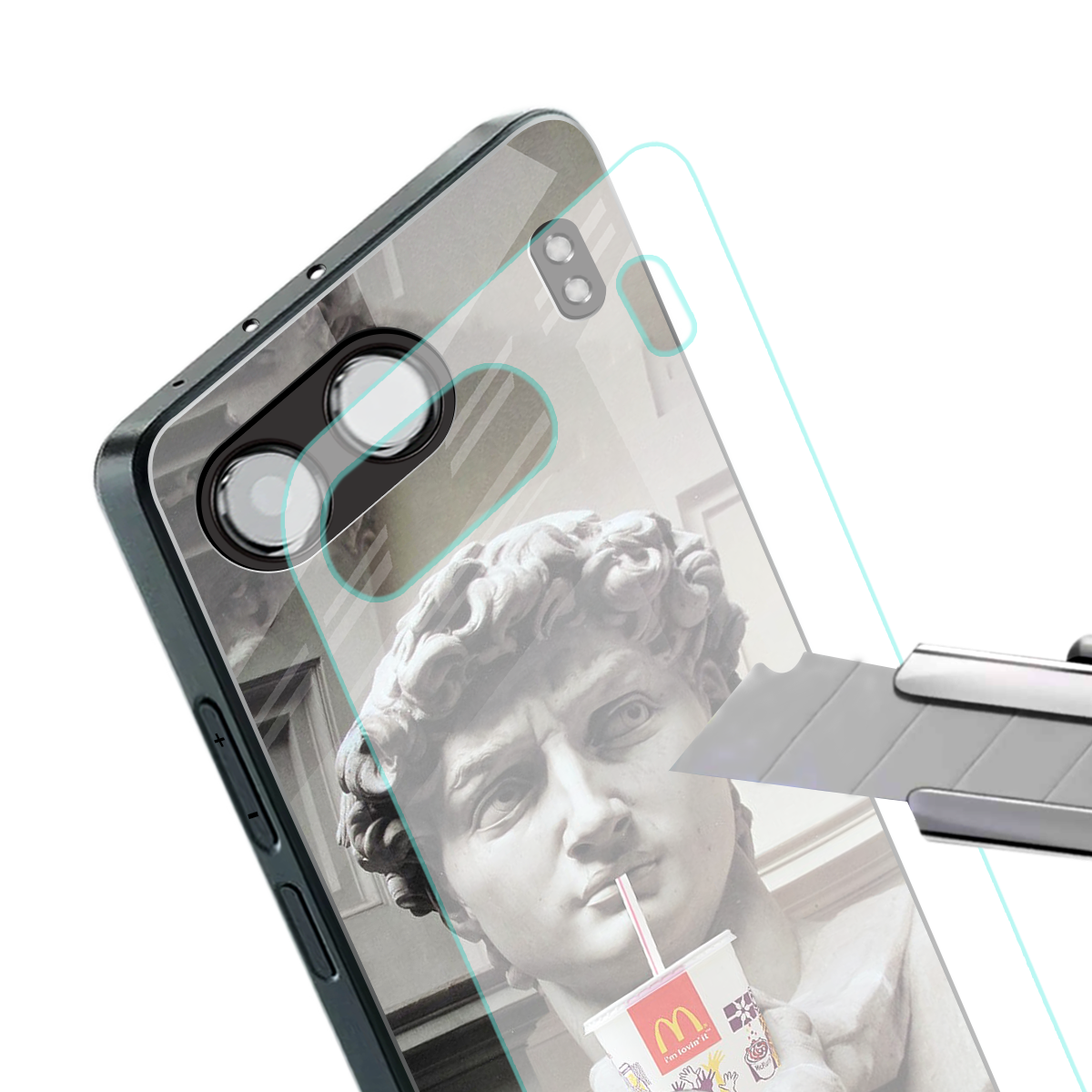 mc david back phone cover | glass case for oneplus nord 4