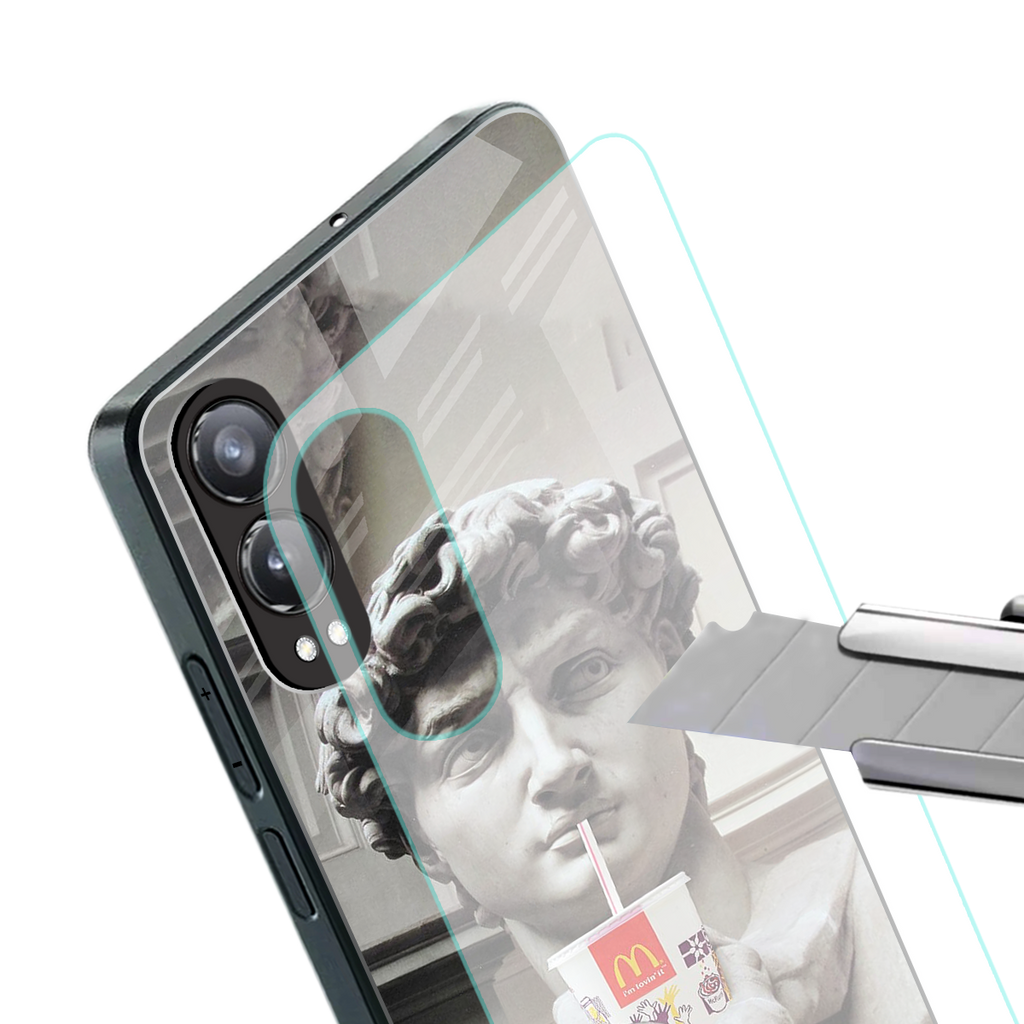 mc david back phone cover | glass case for oneplus nord ce 4 lite