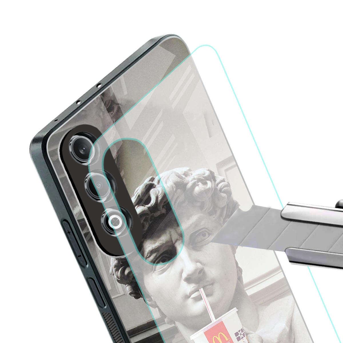 mc david back phone cover | glass case for oneplus nord ce 4