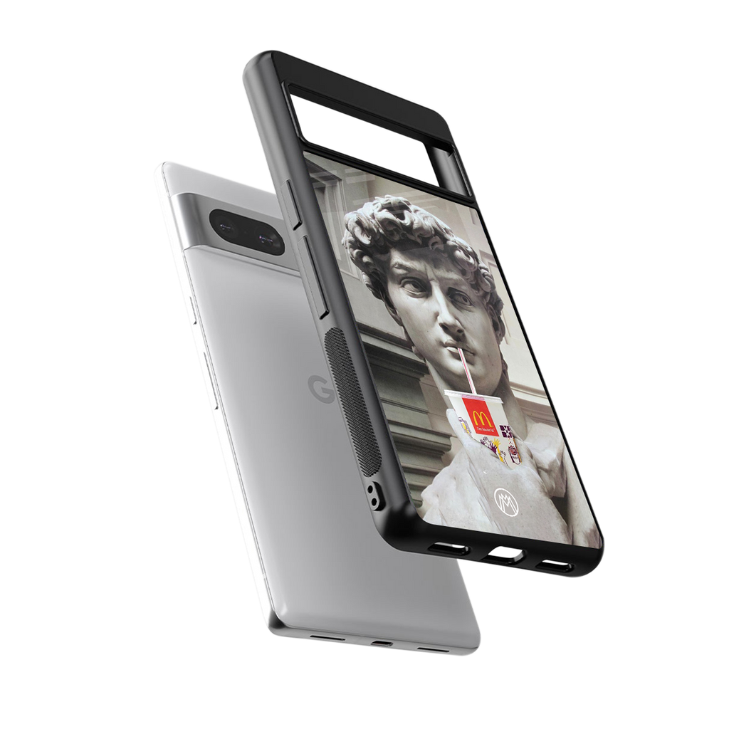 mc david back phone cover | glass case for Google Pixel 7A