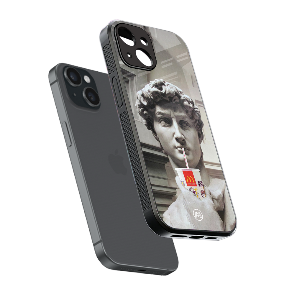 mc david back phone cover | glass case for iphone 15