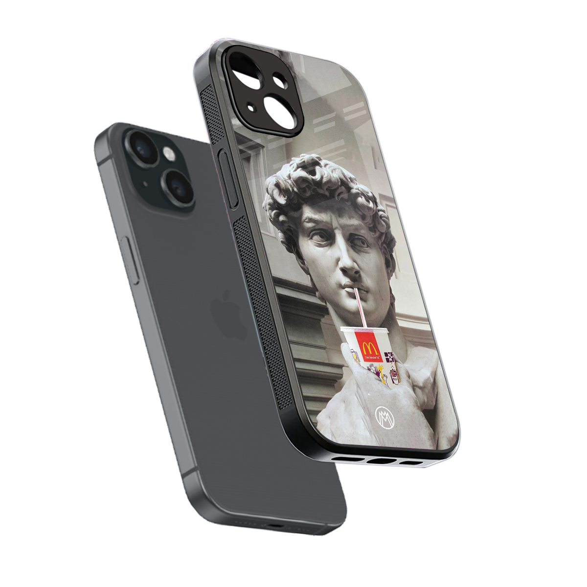 mc david back phone cover | glass case for iphone 15