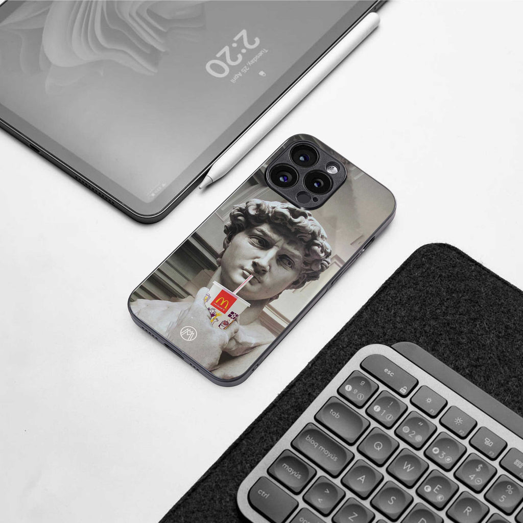 mc david back phone cover | glass case for samsung galaxy s25 plus