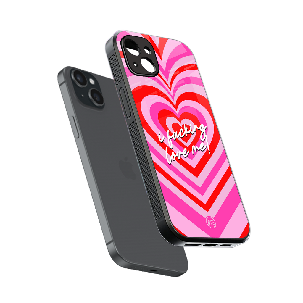 me first back phone cover | glass case for iphone 15 plus