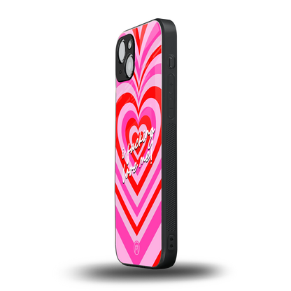 me first back phone cover | glass case for iphone 14 plus