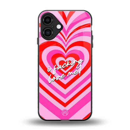 me first back phone cover | glass case for iphone 16 plus