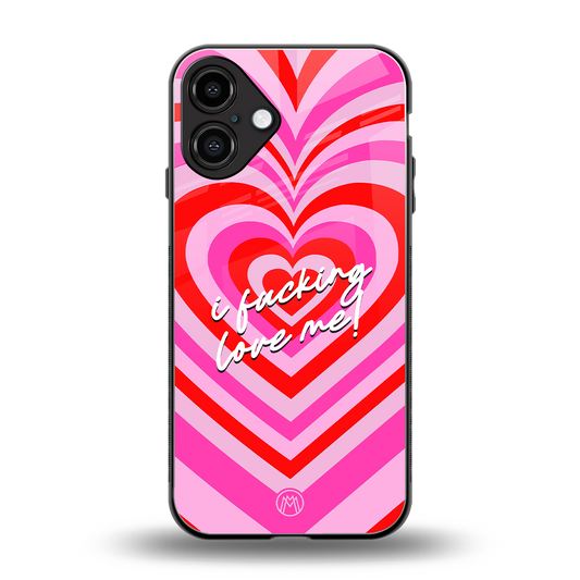 me first back phone cover | glass case for iphone 16 plus