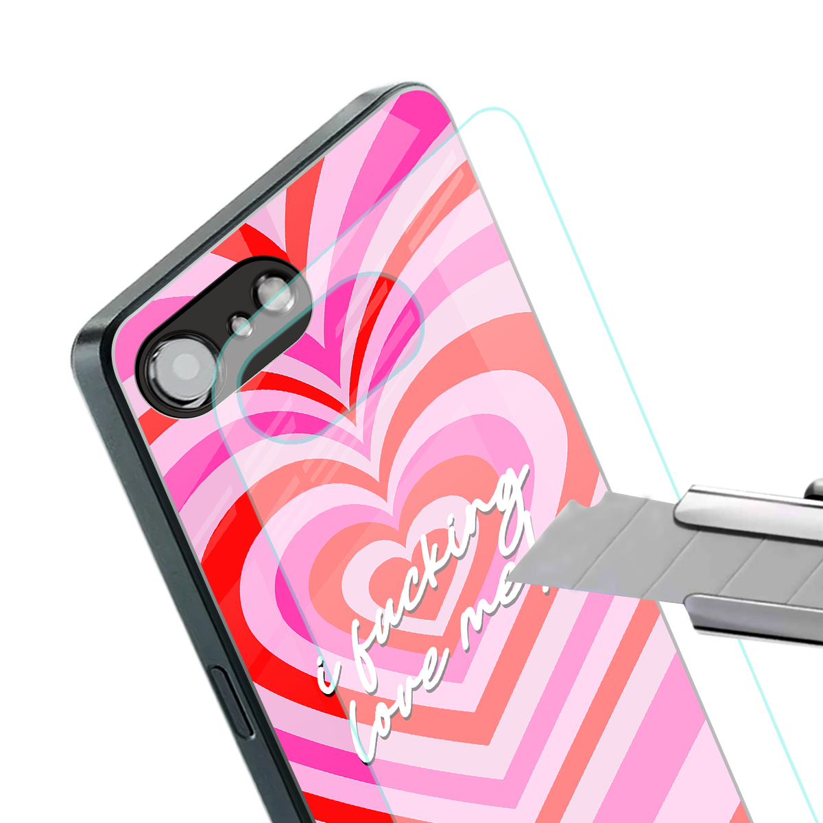 me first back phone cover | glass case for iphone 16e