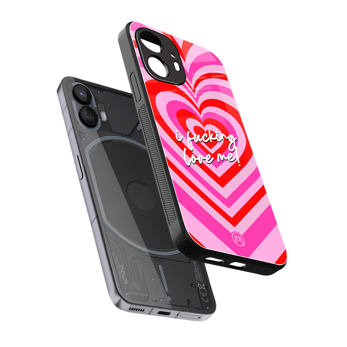 me first back phone cover | glass case for nothing phone 2