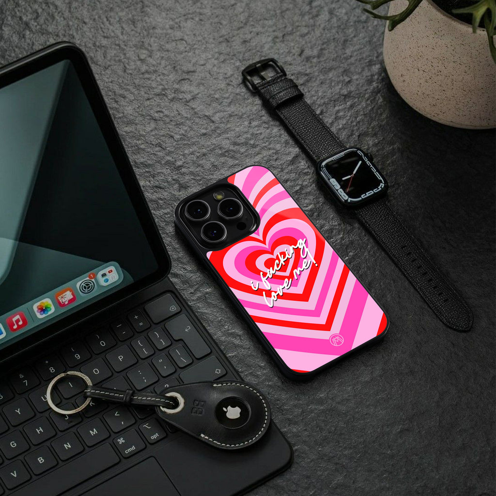 me first back phone cover | glass case for iphone 16 pro max