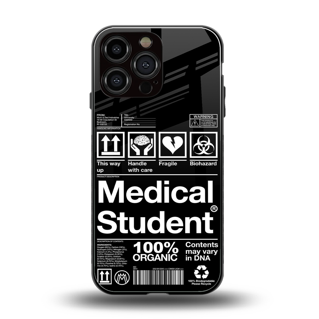 medical student back phone cover | glass case for iphone 13 pro max
