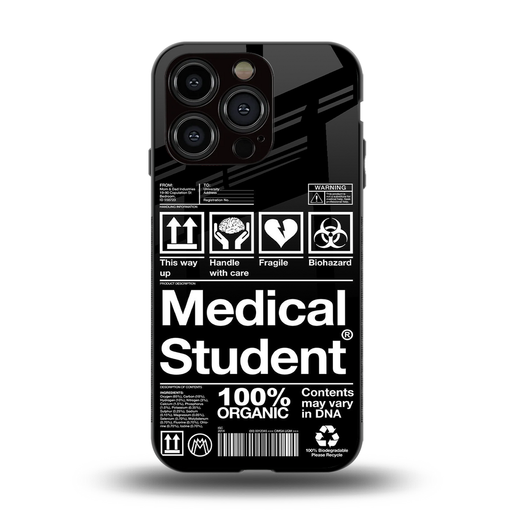 medical student back phone cover | glass case for iphone 13 pro