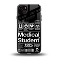 medical student back phone cover | glass case for iphone 15 plus