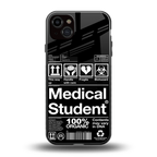 medical student back phone cover | glass case for iphone 14 plus