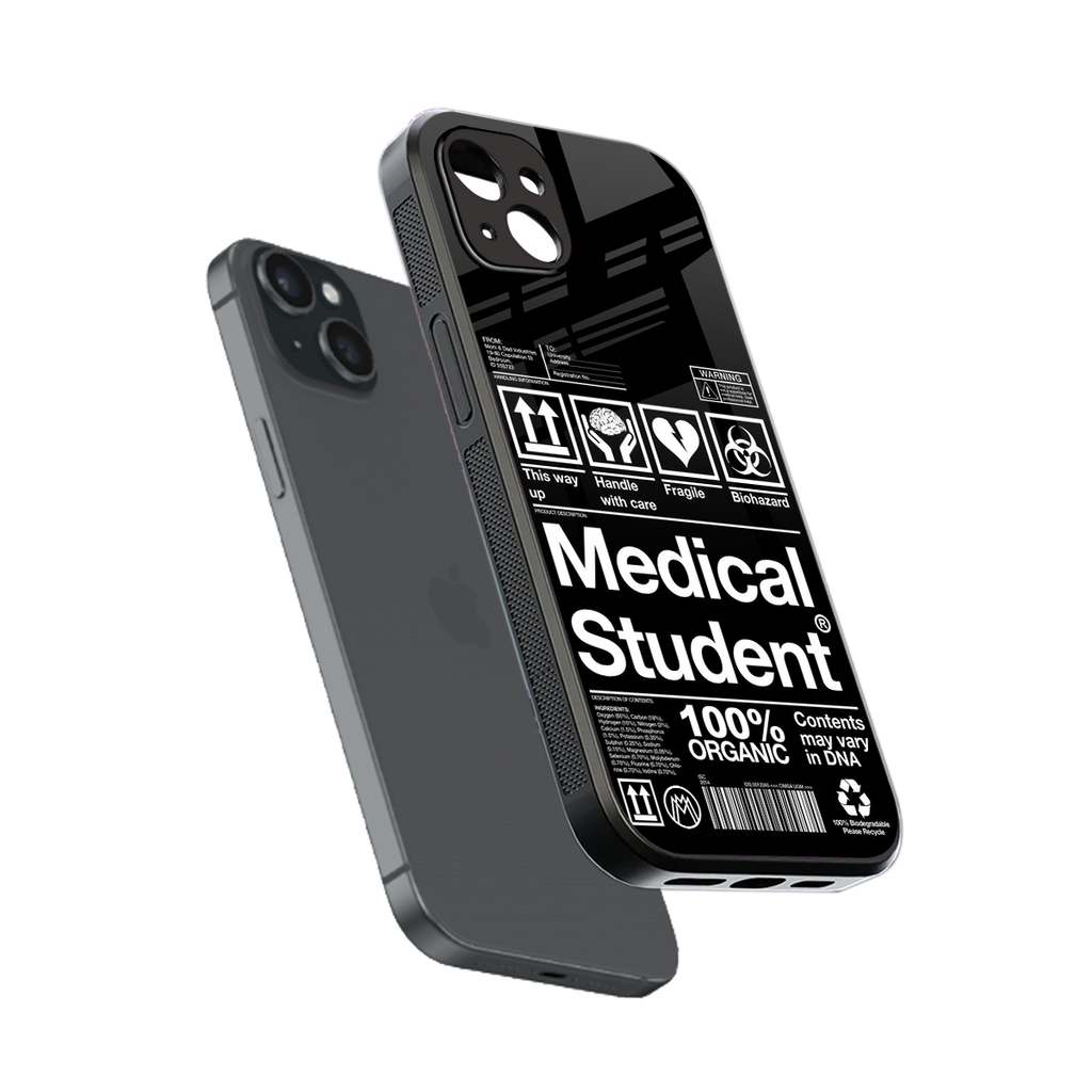 medical student back phone cover | glass case for iphone 14 plus