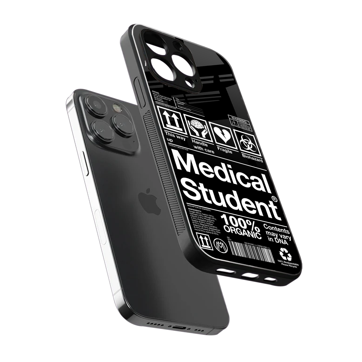 medical student back phone cover | glass case for iphone 15 pro max