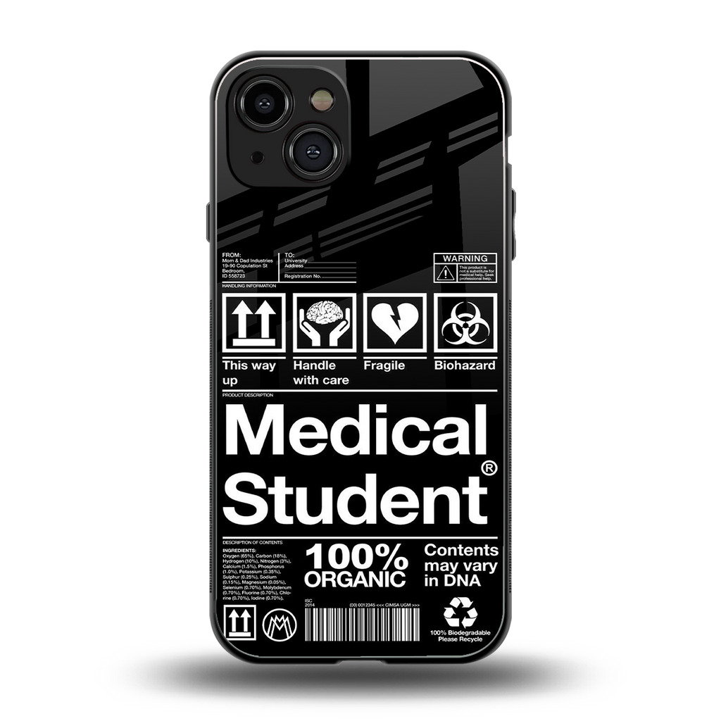 medical student back phone cover | glass case for iphone 15