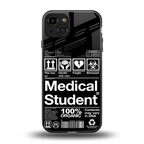 medical student back phone cover | glass case for iphone 15