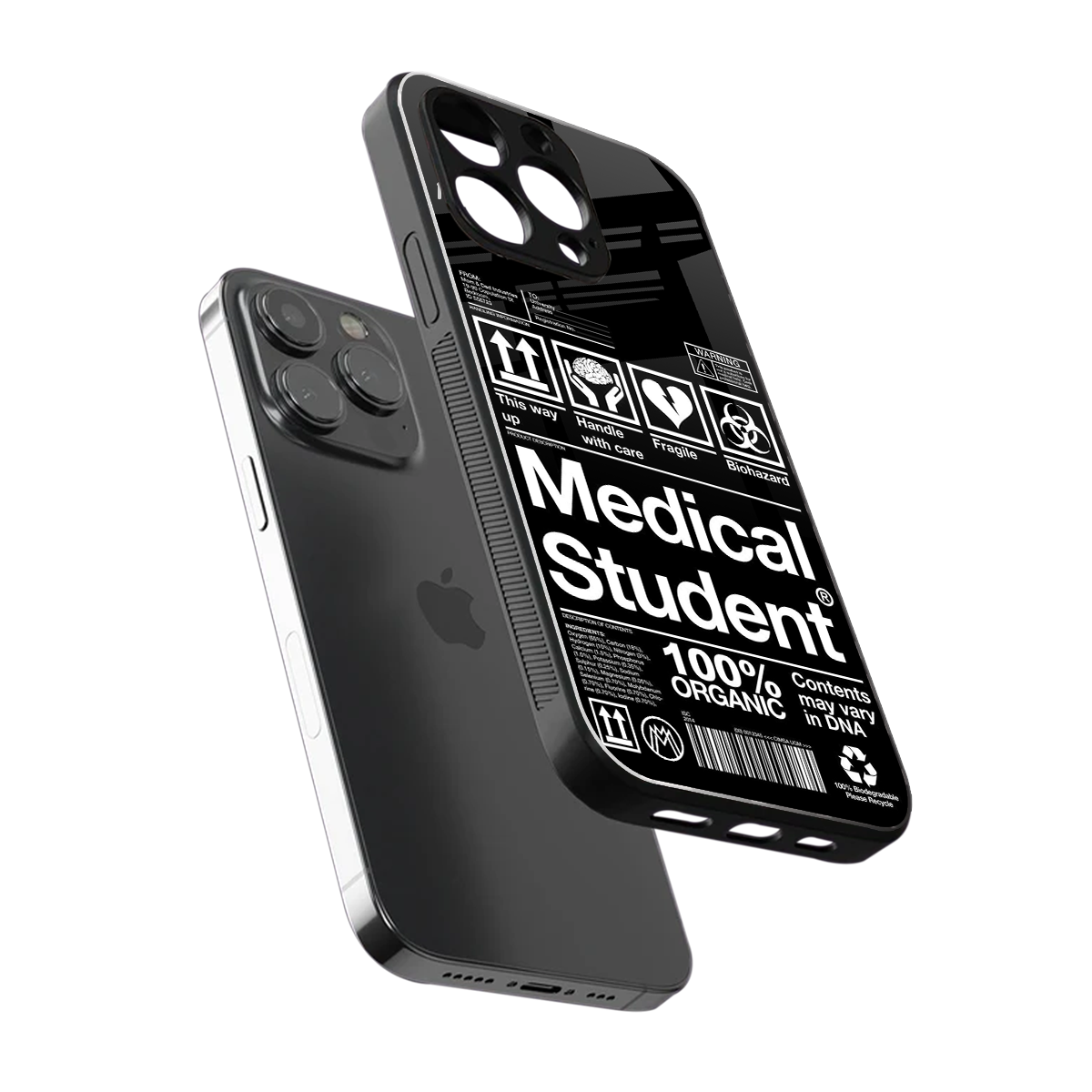 medical student back phone cover | glass case for iphone 15 pro