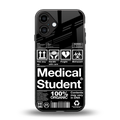 medical student back phone cover | glass case for iphone 16 plus