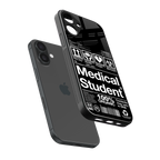 medical student back phone cover | glass case for iphone 16 plus