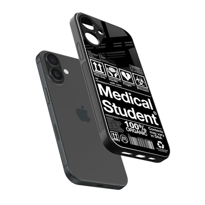 medical student back phone cover | glass case for iphone 16 plus