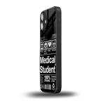 medical student back phone cover | glass case for iphone 16 plus
