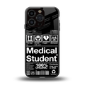 medical student back phone cover | glass case for iphone 16 pro