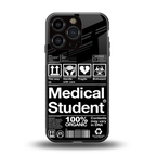 medical student back phone cover | glass case for iphone 16 pro
