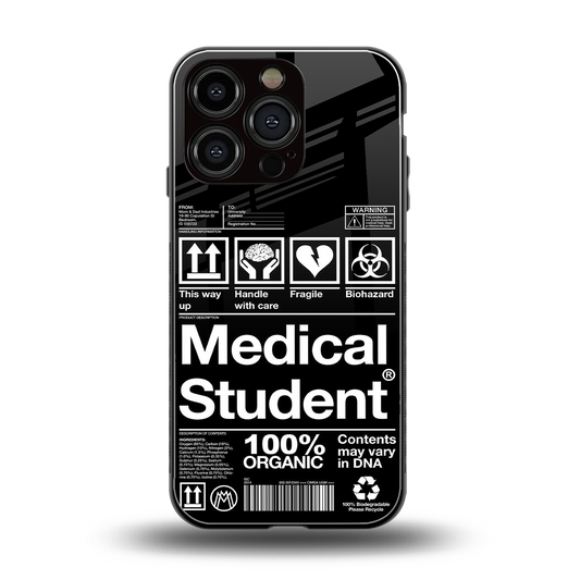 medical student back phone cover | glass case for iphone 16 pro
