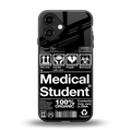 medical student back phone cover | glass case for iphone 16