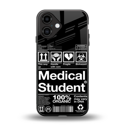 medical student back phone cover | glass case for iphone 16