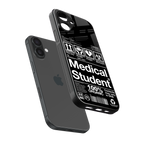 medical student back phone cover | glass case for iphone 16