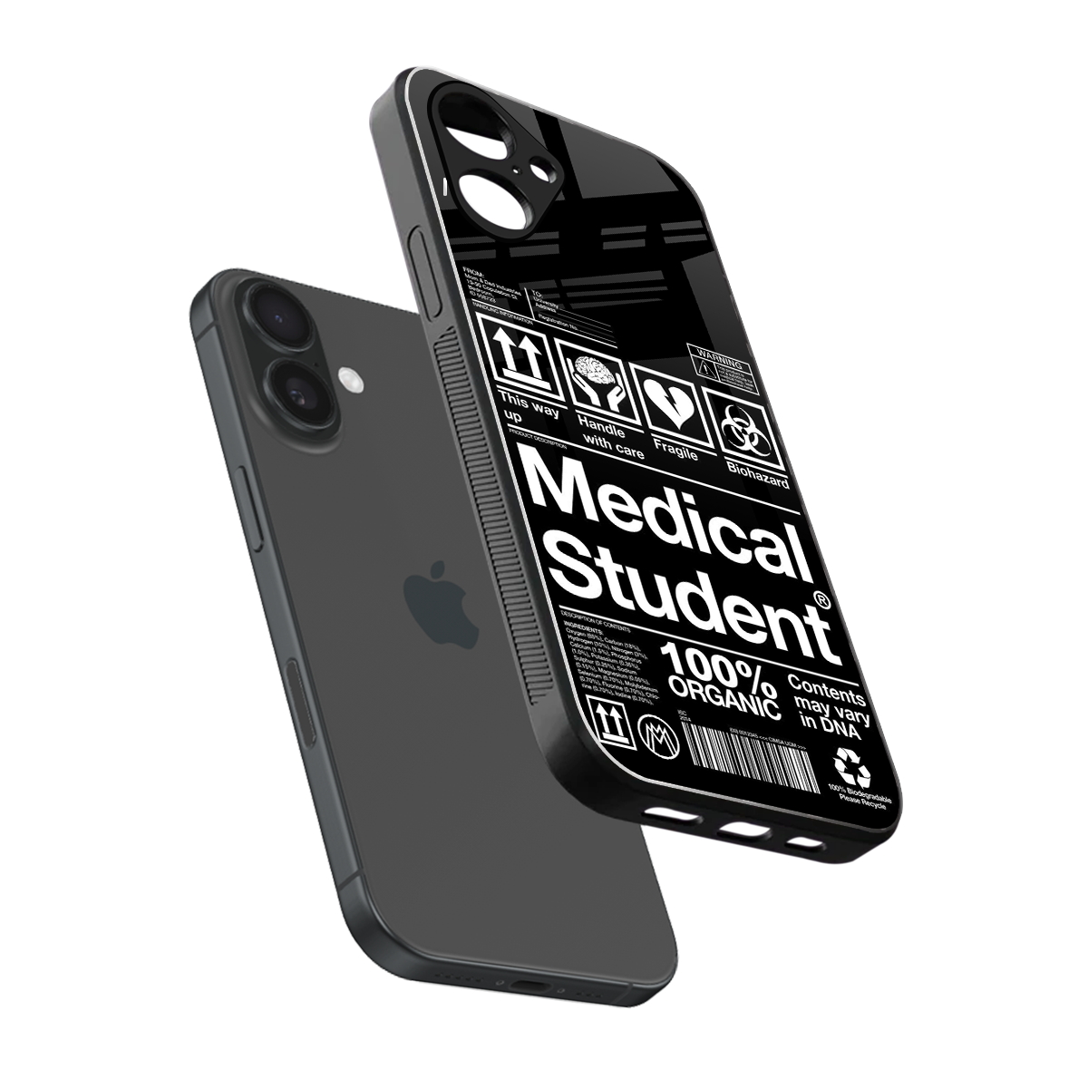 medical student back phone cover | glass case for iphone 16