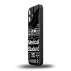 medical student back phone cover | glass case for iphone 16