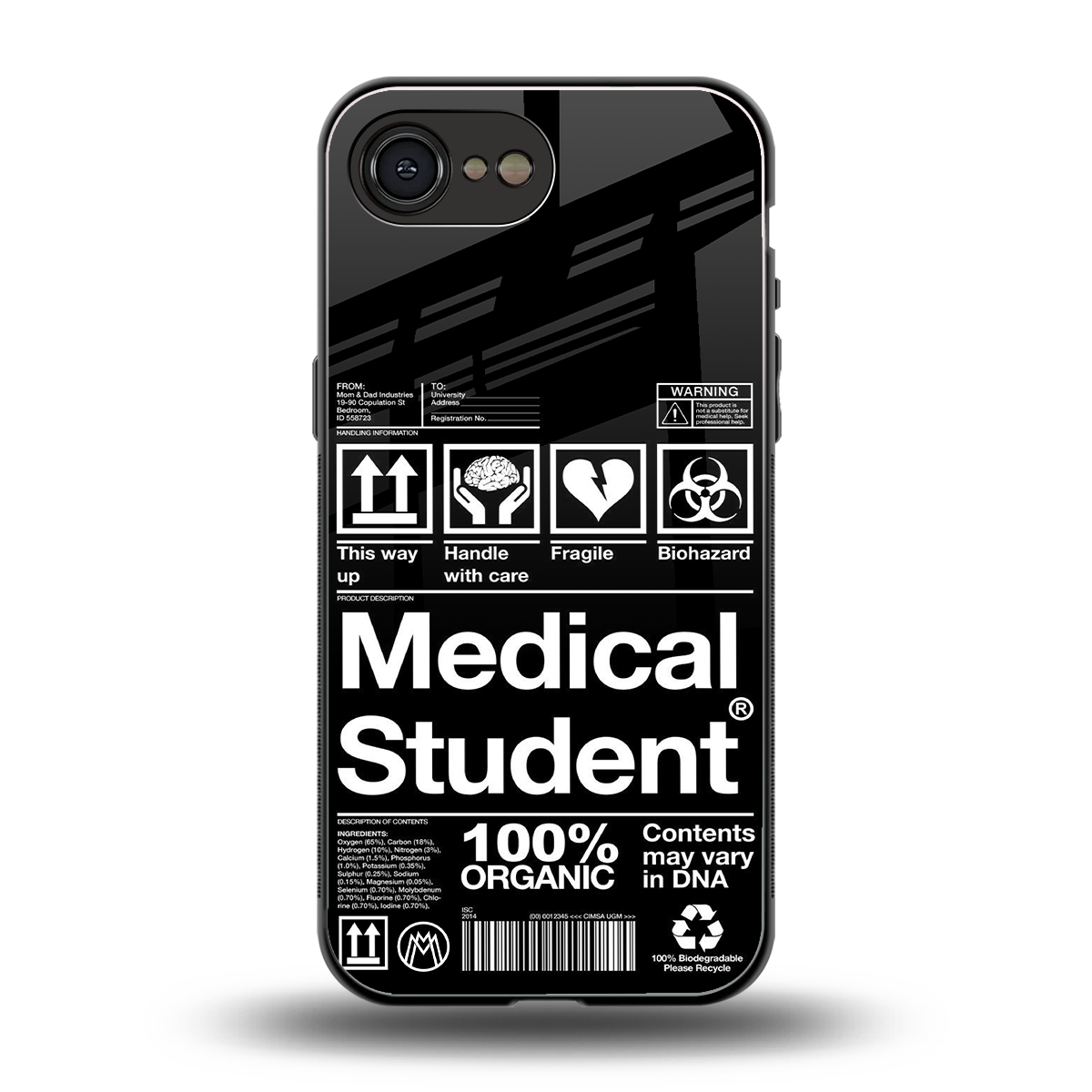 medical student back phone cover | glass case for iphone 16e