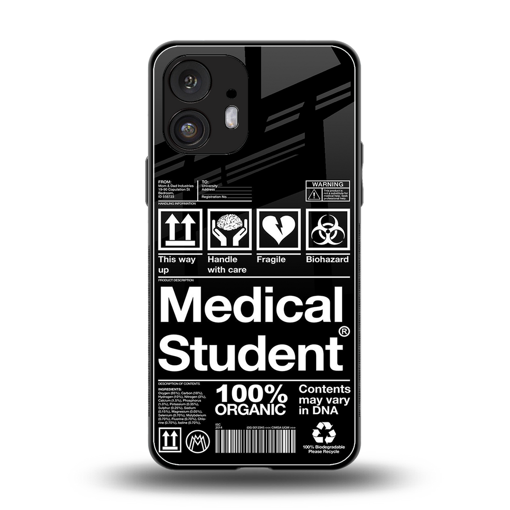 medical student back phone cover | glass case for nothing phone 2