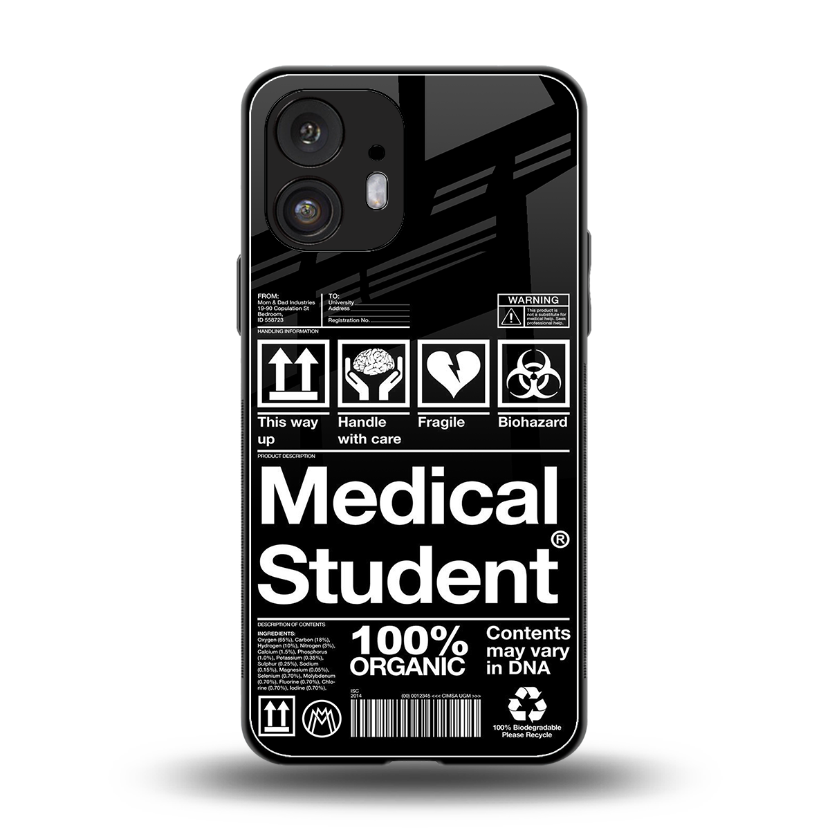 medical student back phone cover | glass case for nothing phone 2
