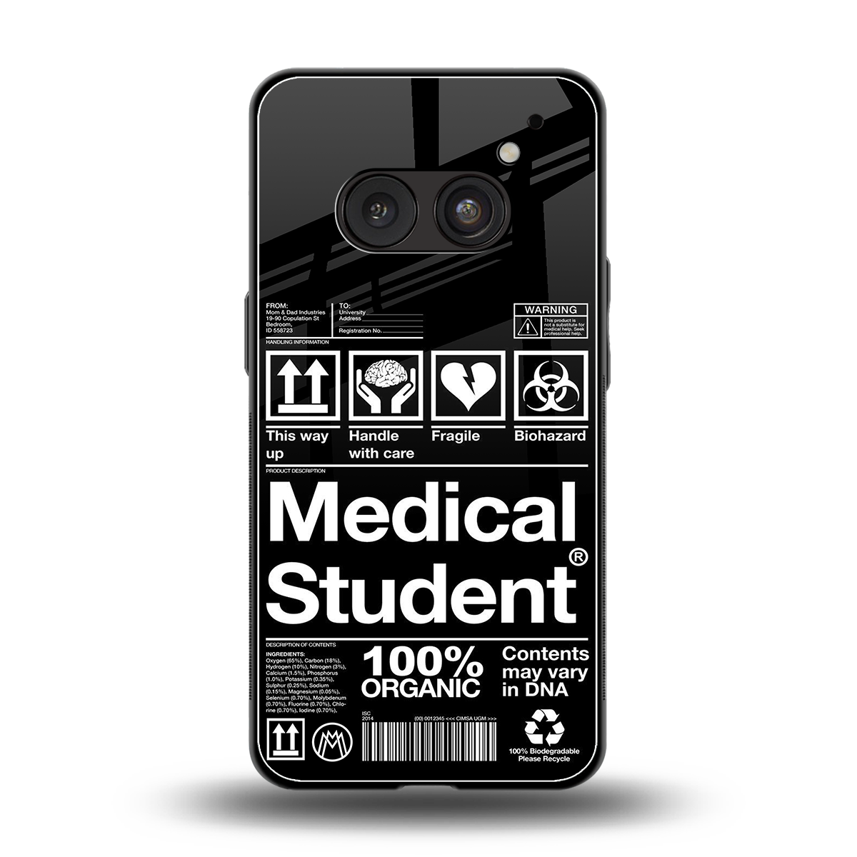medical student back phone cover | glass case for nothing phone 2a